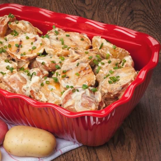 Grilled Potato Salad - Recipe photo by FortheChef