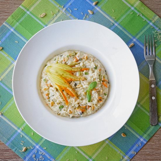 Risotto with Zucchini Flowers - Recipe photo by lacuisinedesimona