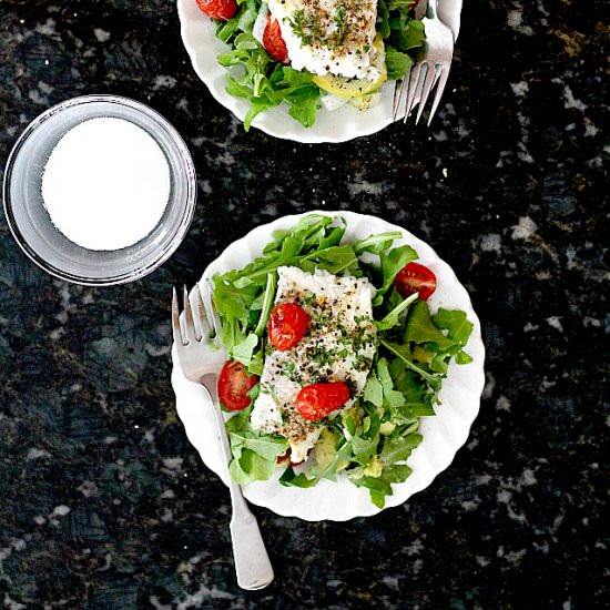 Foil Baked Cod Fish With Tomatoes - Recipe photo by Delightful Mom Food