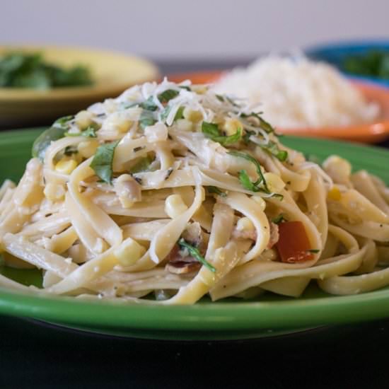 Fresh Corn Fettuccine - Recipe photo by LK529