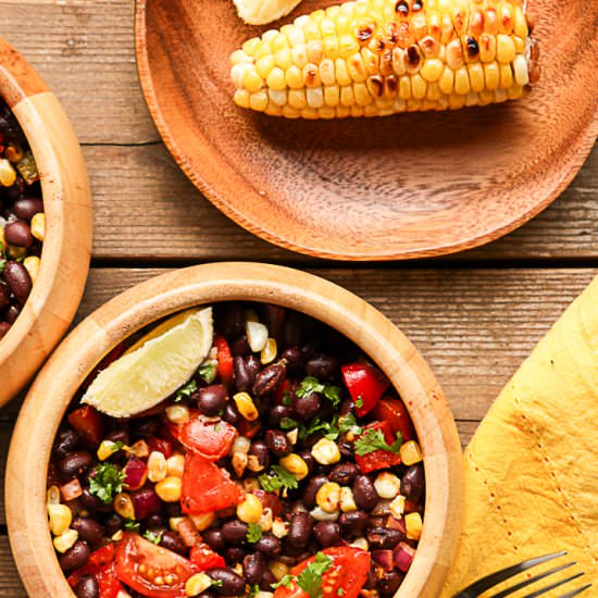 Grilled Corn & Black Bean Salad - Recipe photo by the food blog