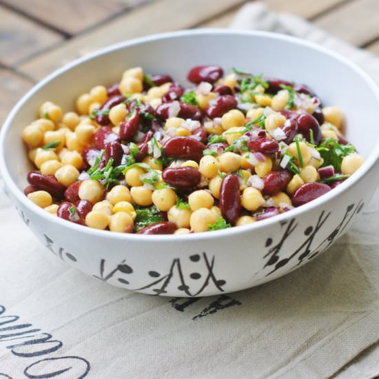 Bean and Chickpea Salad - Recipe photo by myfoodpassion