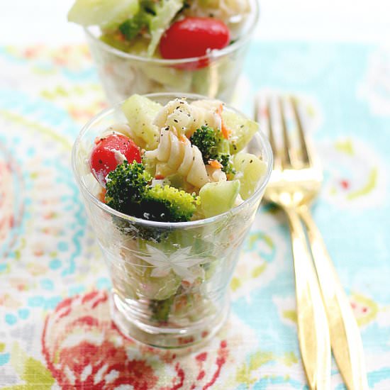 Pasta Salad With Italian Dressing - Recipe photo by Delightful Mom Food