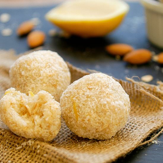 Lemon Coconut Bliss Balls - Recipe photo by shift nutrition