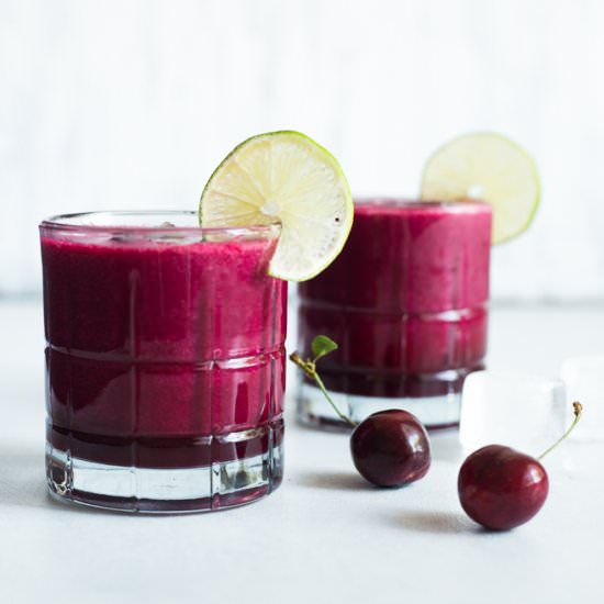 Cherry Lime Red Beet Smoothie - Recipe photo by healthynibblesandbits