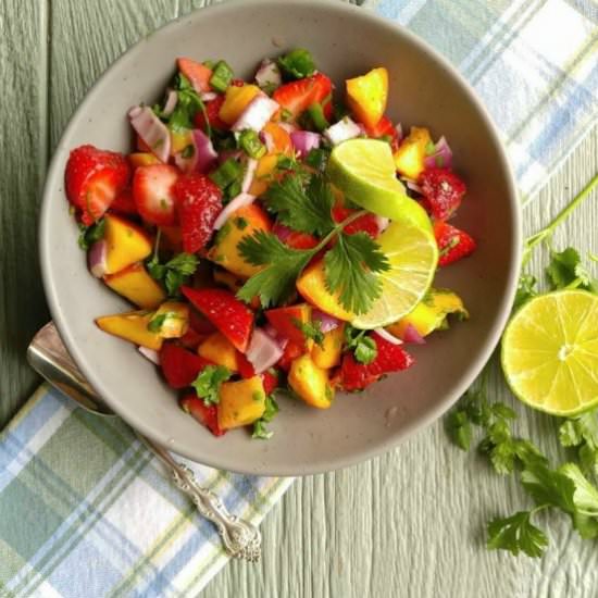 Strawberry Peach Salsa - Recipe photo by thegardeningcook