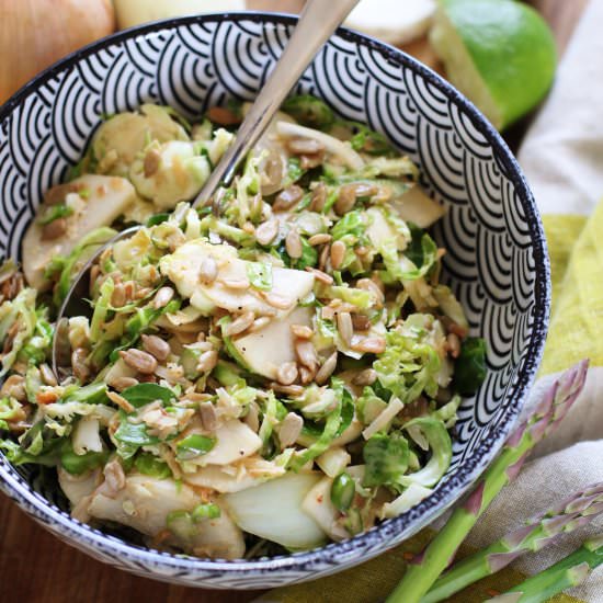 Asian raw green veggie salad - Recipe photo by thepasticheblog