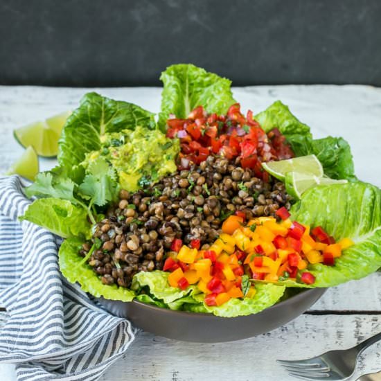 5-Minute Lentil Taco Bowl - Recipe photo by YuriElkaim1