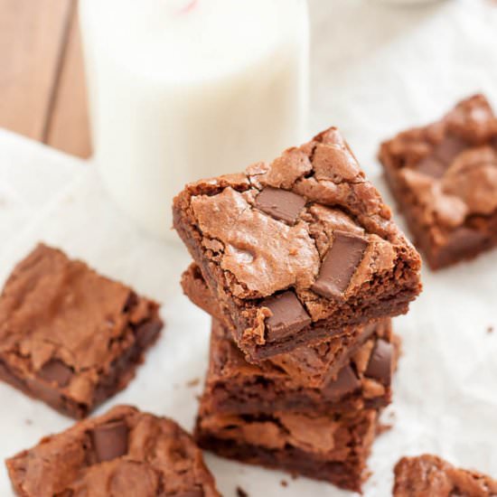 Gluten Free Chewy Brownies - Recipe photo by flippindelicious