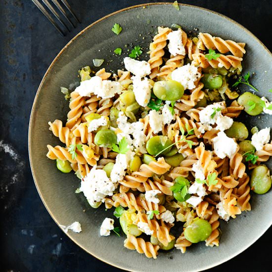 Pasta with Broad Beans - Recipe photo by servingdumplings