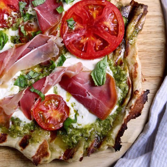 Grilled Pizza - Recipe photo by the hungry bluebird