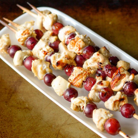 Grilled Chicken and Grape Skewers - Recipe photo by Paulas Plate