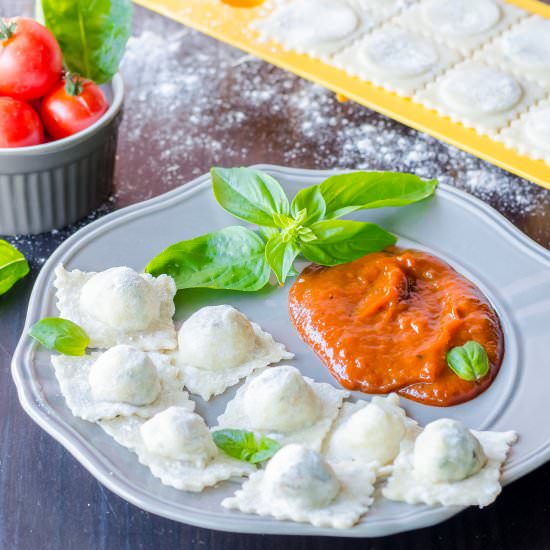 Eggless Ravioli from Scratch - Recipe photo by Herbivore Cucina