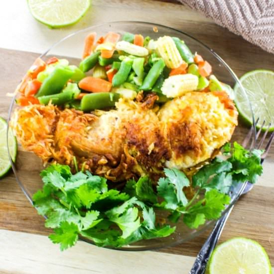 Crispy Coconut Lime Chicken - Recipe photo by slimchefrecipes