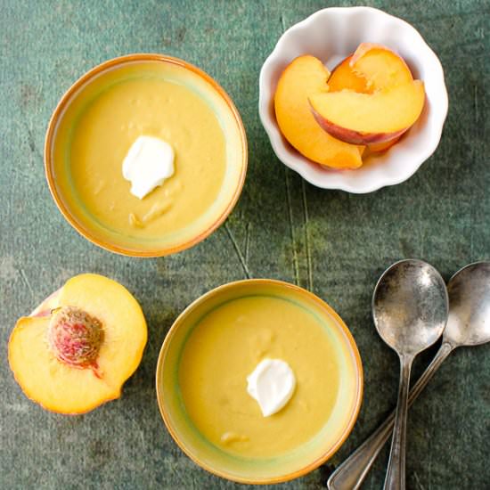Chilled Peach Lemongrass Soup - Recipe photo by boulderlocavore