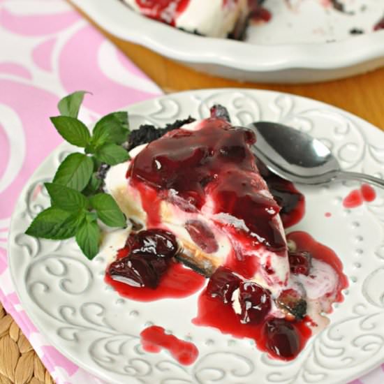 Cherry & Chocolate Ice Cream Pie - Recipe photo by maeghan21