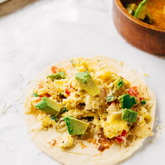 Migas Breakfast Tacos - Recipe photo by foodbanjo