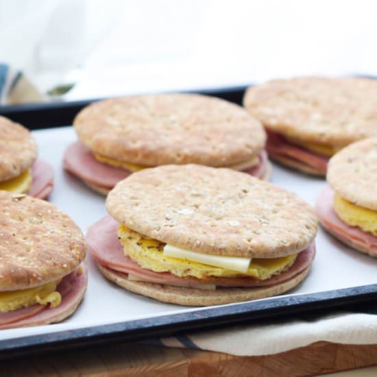 Freezer Ham and Egg Sandwiches - Recipe photo by Homemade Nutrition