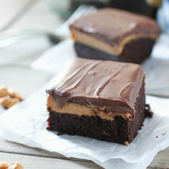 Chocolate Peanut Butter Cake - Recipe photo by laughingspatula.com
