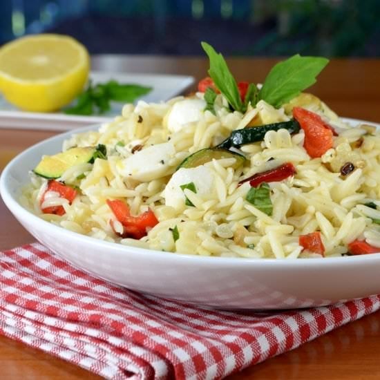 Orzo Pasta Salad - Recipe photo by For the Love of Cooking