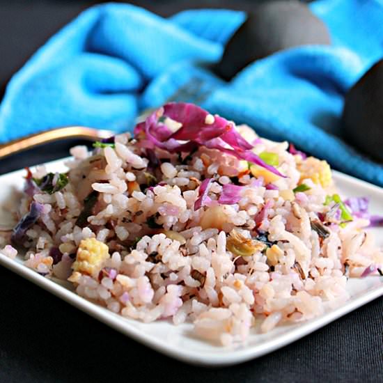 Banana Flower And Cabbage Rice - Recipe photo by Aromatic Cooking