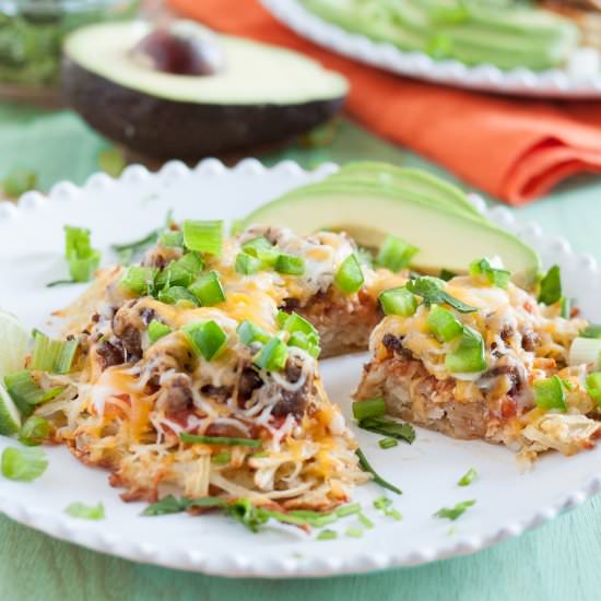 Hash Brown Crust Mexican Pizza - Recipe photo by GoodieGodmother
