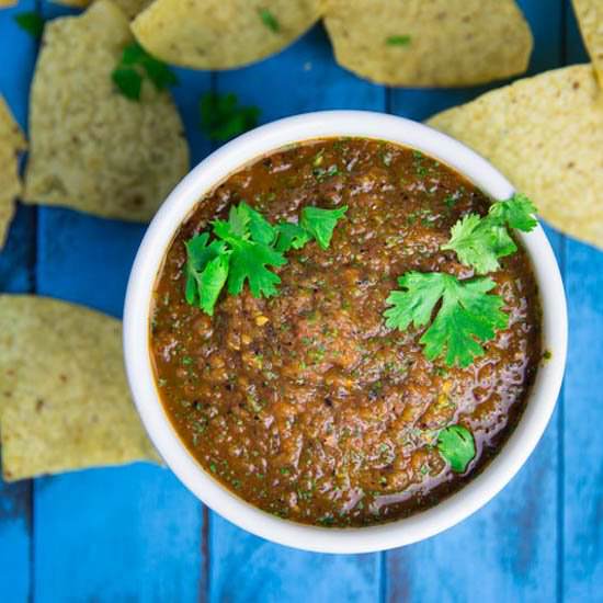 Fire Roasted Salsa - Recipe photo by TheBBQBuddha