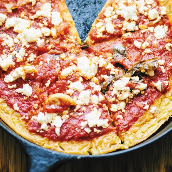 20 Minute Farinata Pizza - Recipe photo by moon and spoon and yum.