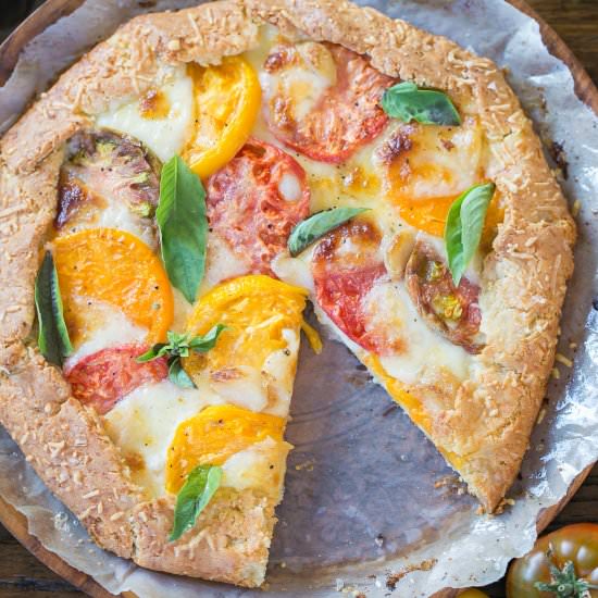 Mozzarella Tomato Galette - Recipe photo by bakerita