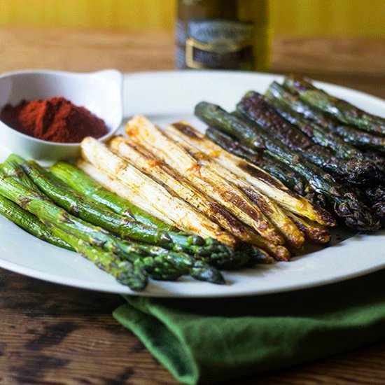 Smoky Tri-Color Asparagus - Recipe photo by Feed Your Soul