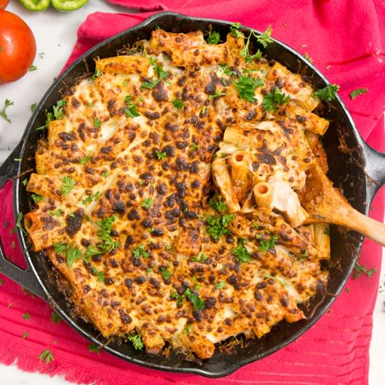 Easy Weeknight Mostaccioli - Recipe photo by The Sugar Coated Cottage