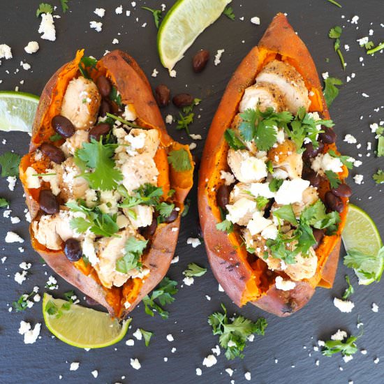 Mexican Style Stuffed Sweet Potato - Recipe photo by Everyday Gourmet with Blakely