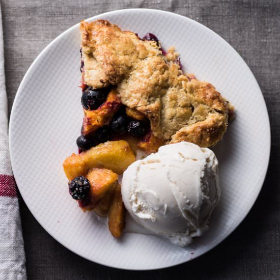 Sourdough Peach & Lavender Galette - Recipe photo by the perfect loaf