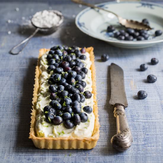 Blueberry & Lime Mascarpone Tart - Recipe photo by Cygnet Kitchen