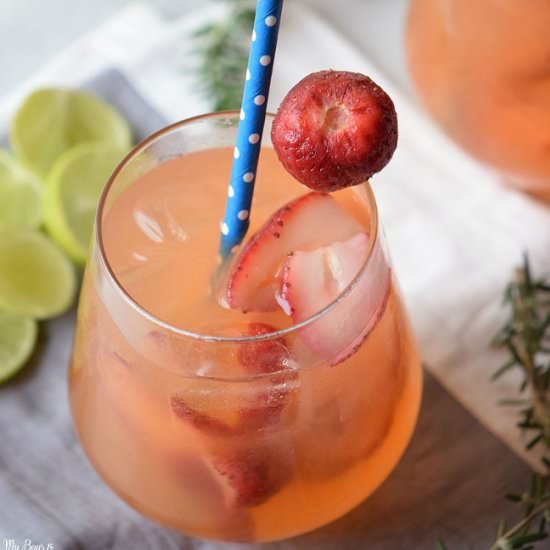 Strawberry Rhubarb Shandy - Recipe photo by JenniferH