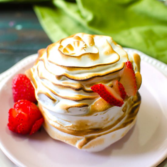 Dairy Free Individual Baked Alaska - Recipe photo by The Flavor Bender