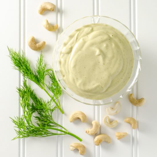 Creamy Cashew Dill Dressing - Recipe photo by VeggiePrimer