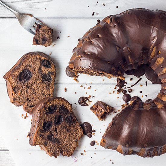 Cherry Chocolate Pound Cake - Recipe photo by thekitchenmaus