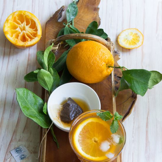 Earl Grey and orange iced tea - Recipe photo by The blurry lime