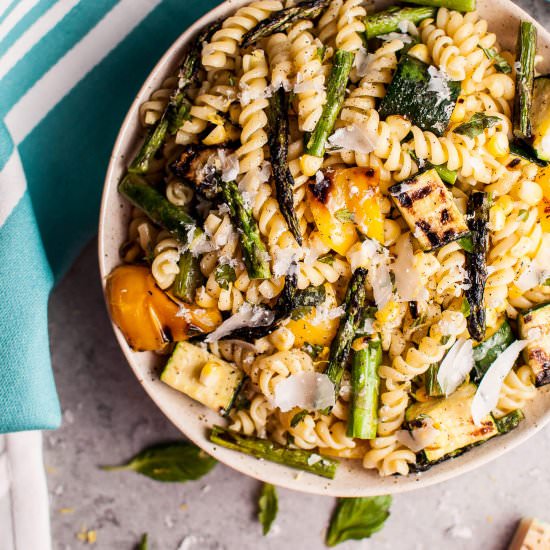 Grilled Summer Veggie Pasta Salad - Recipe photo by saltandlavender