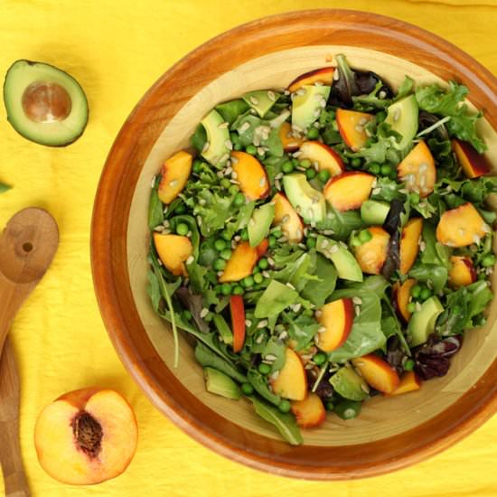 Summer Pea Peach Salad - Recipe photo by JesseLWellness
