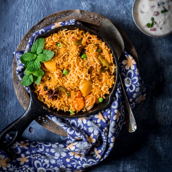Vegetable Dum Biryani - Recipe photo by currytrail