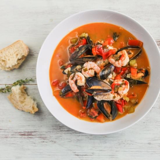 Mediterranean Style Fish Soup - Recipe photo by EatLikeYouLoveYourself