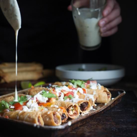 Paleo King Ranch Chicken Flautas - Recipe photo by The Urban Poser