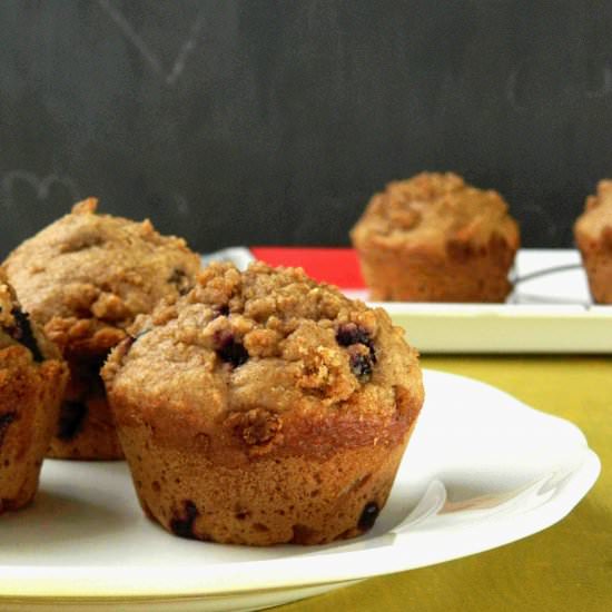 Eggless Blueberry Oats Muffins - Recipe photo by Nitha Kitchen