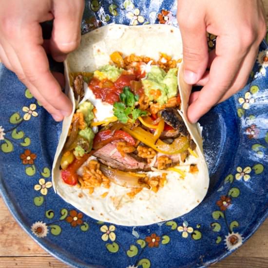 Chipotle Steak Fajitas - Recipe photo by panning the globe