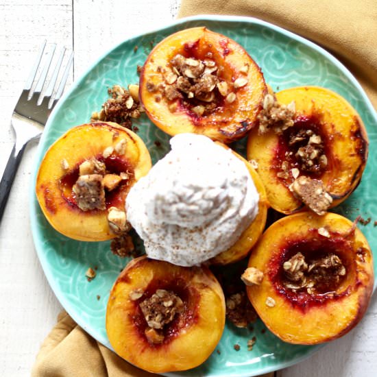 Vegan Peaches & Cream - Recipe photo by bessiebakes