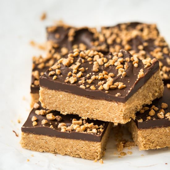 Chocolate peanut butter bars - Recipe photo by veselina zheleva