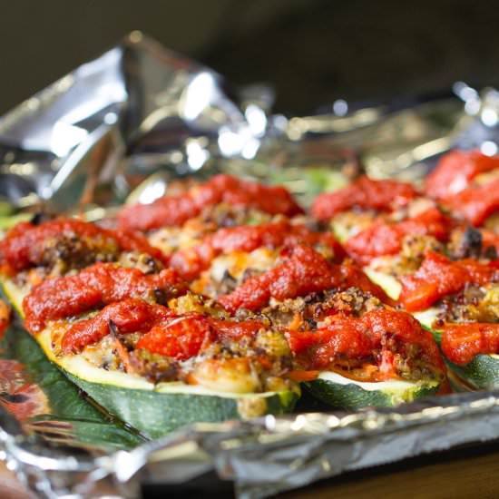 Italian Veggie Stuffed Zucchini - Recipe photo by TheKitchenWhisperer