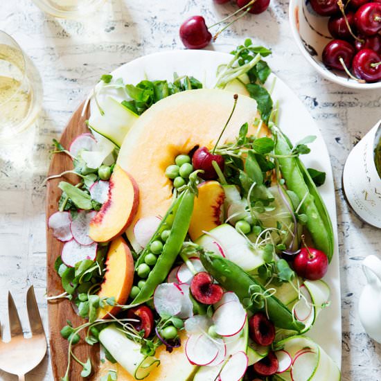 SHAVED ZUCCHINI AND SUMMER FRUIT - Recipe photo by BakersRoyale
